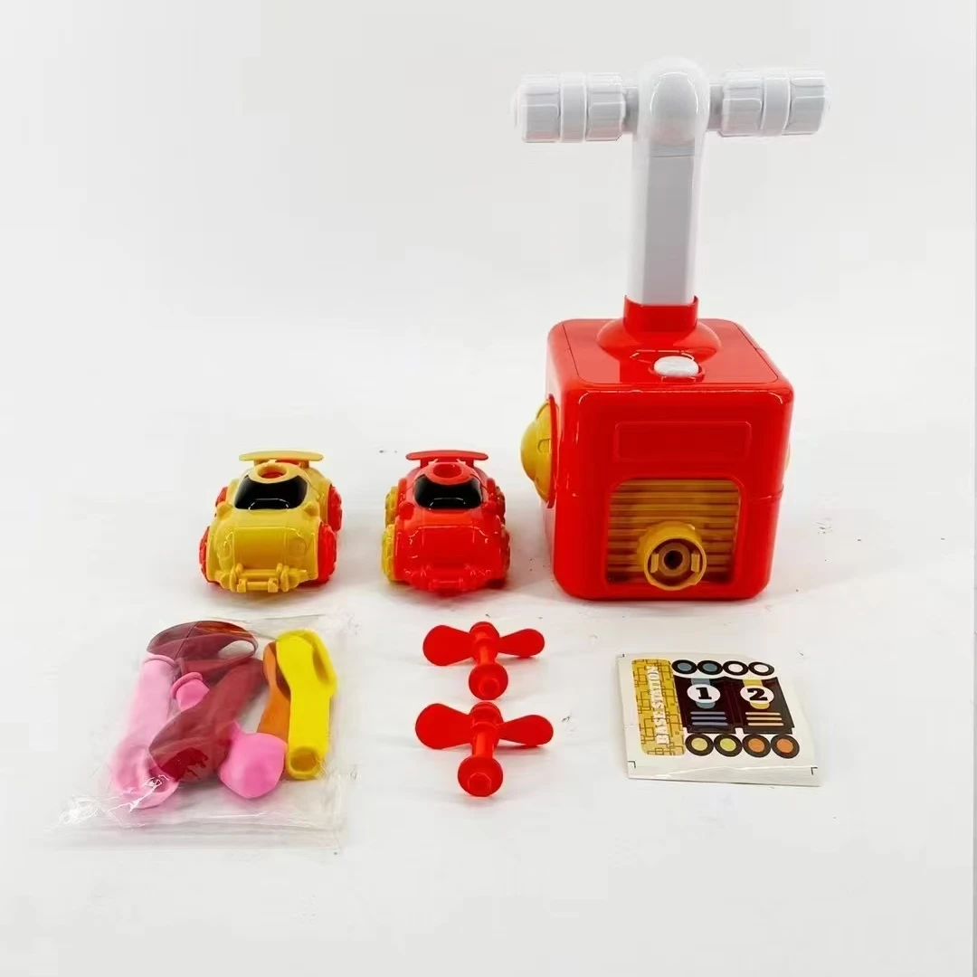 趣味行驶打气球小车适合3-6岁锻炼动手能力乐趣比赛互动