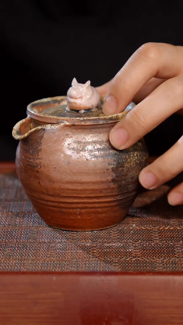 陶瓷奢瓷/瑞寅柴烧茶器（宝瓶）455 微瑕