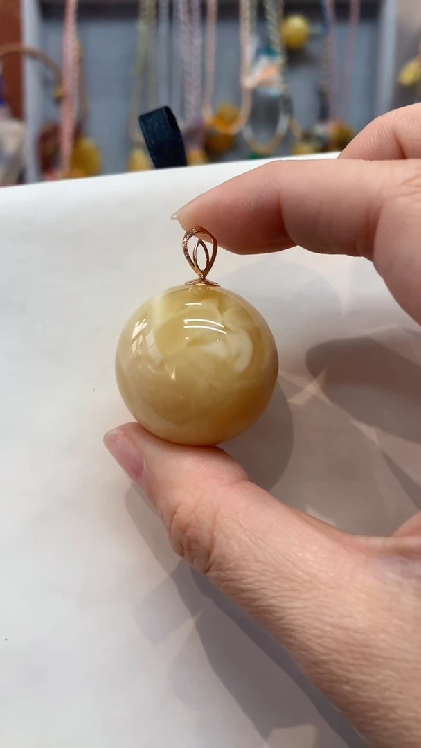 【闪购商品】琥珀珠宝奇石18K金镶嵌277