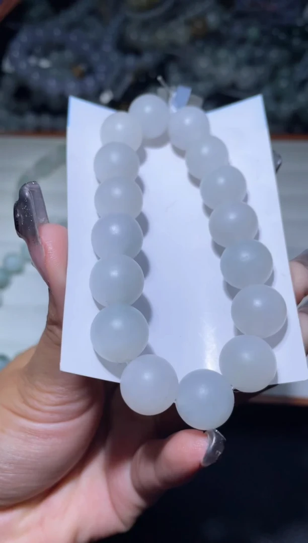 定制翡翠未镶嵌天然缅甸A货翡翠手串10