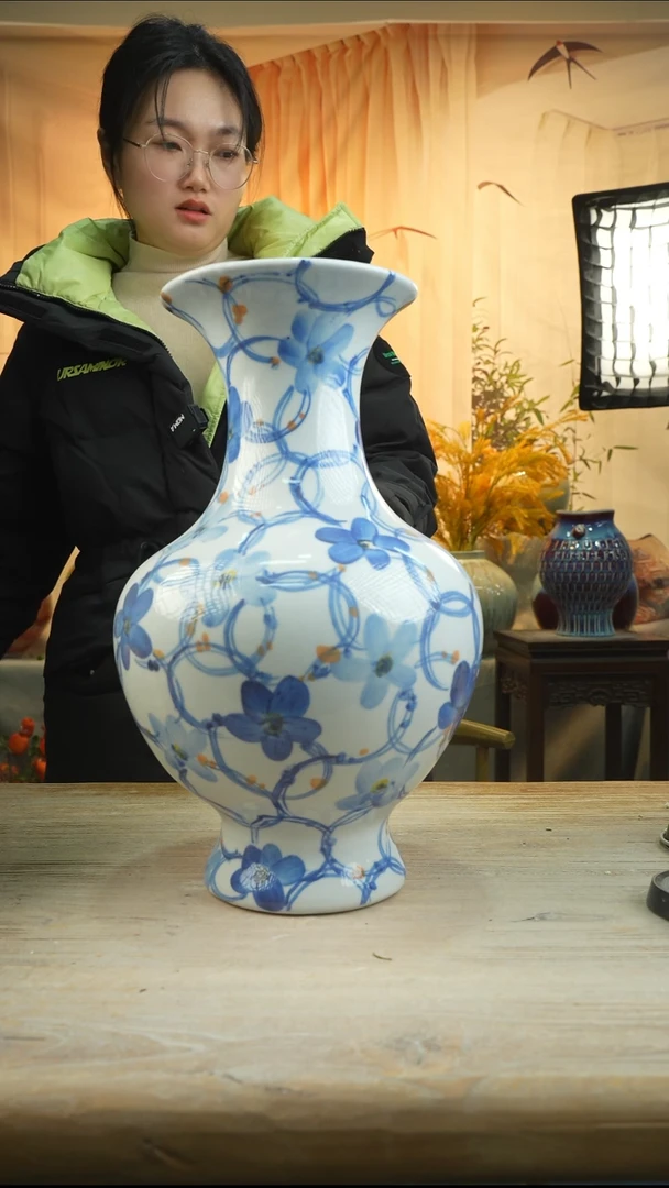 高43口18高温陶瓷花瓶