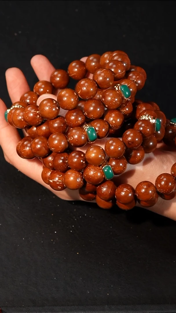 紫金鼠手串正圆光珠精配