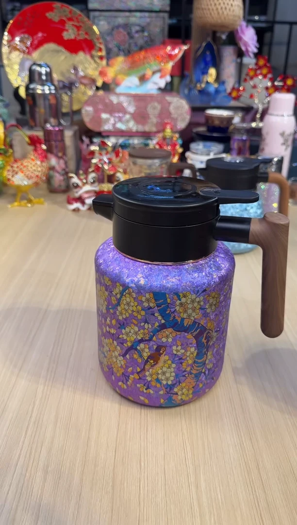 140乐酷喜上眉梢紫色焖茶壶1500ML