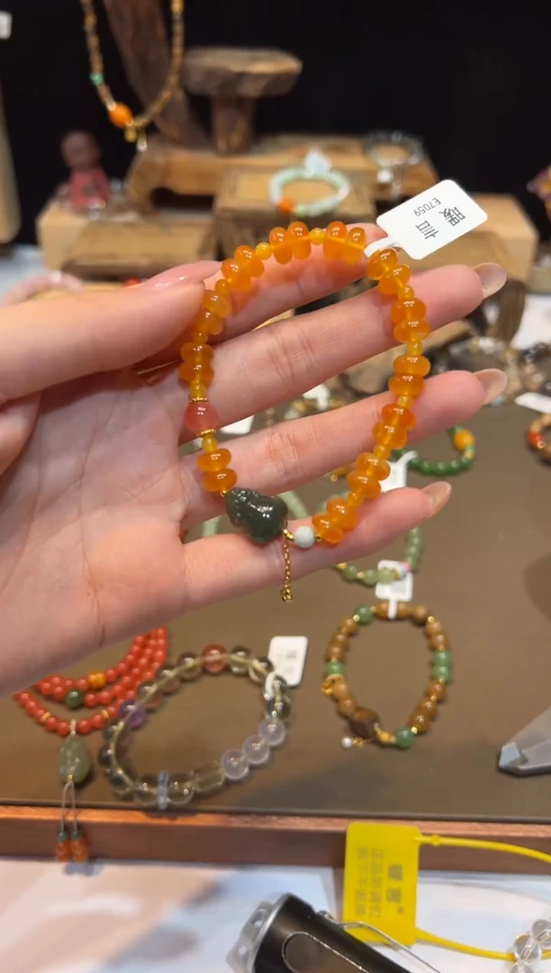 手链琥珀未镶嵌手饰@@