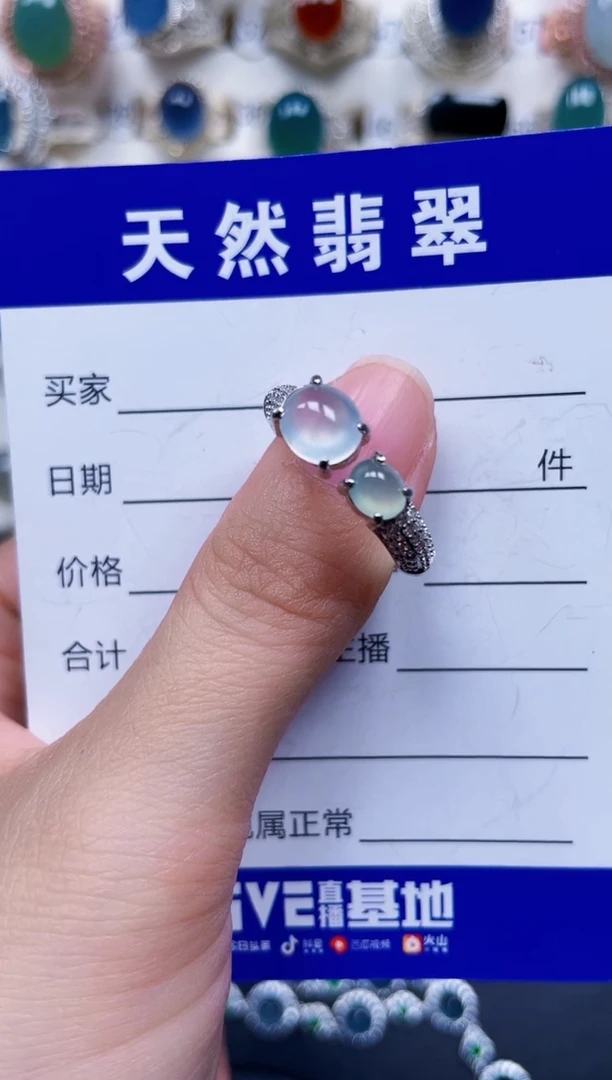 银S925镶嵌翡翠耳饰629