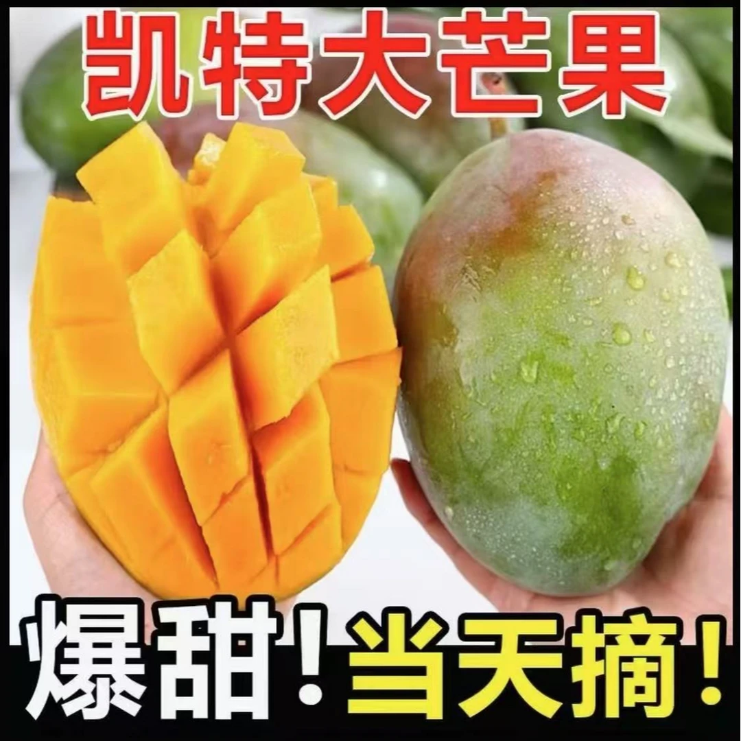 【邮政助农】正宗四川攀枝花凯特芒果头茬现采现发鲜内多汁整箱批