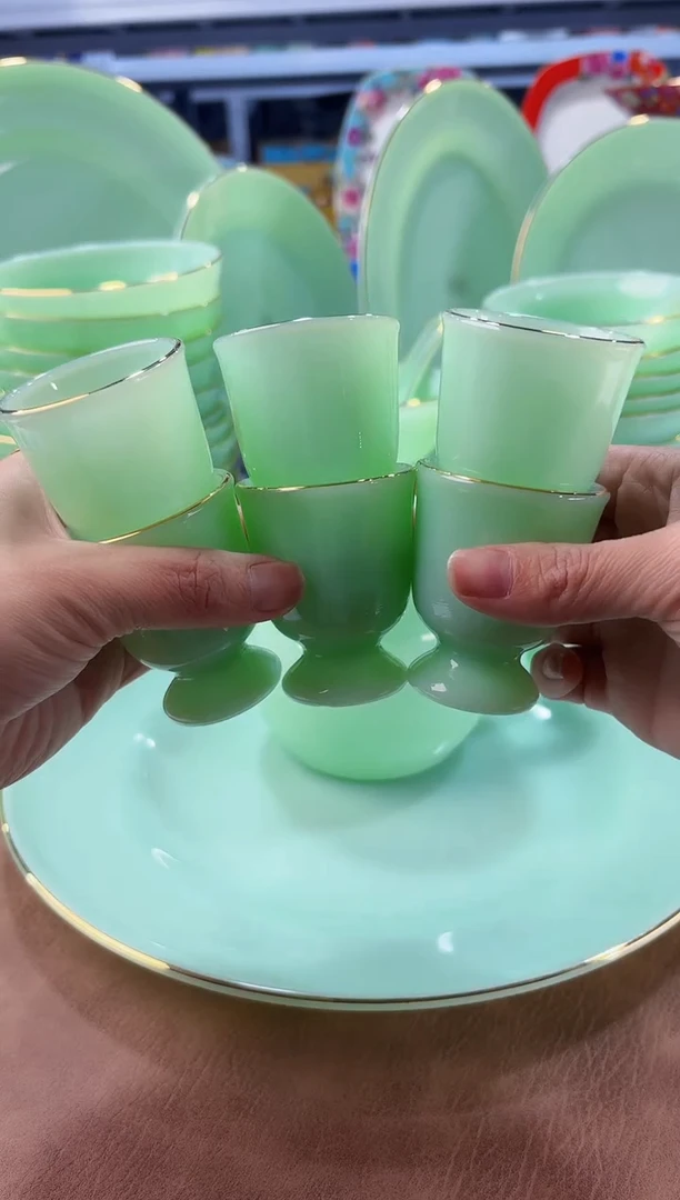 玉瓷 高脚酒杯6只