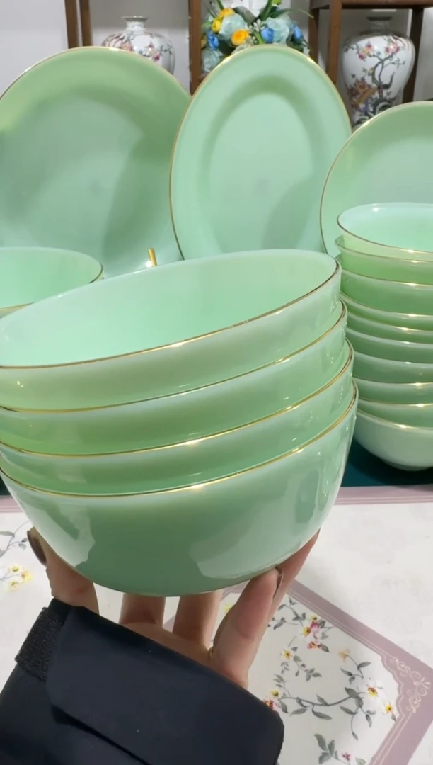 5.5英寸玉瓷碗4个口径13.8厘米