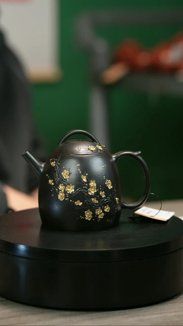 茶壶紫砂玉*到H2159陈春芬朱泥还原烧梅花秦权