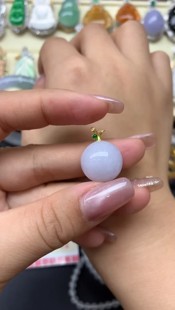 颈饰18K金镶嵌翡翠269-中国好珍宝