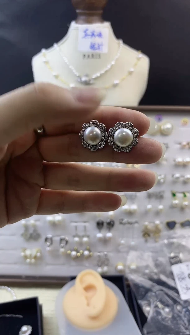 合金耳饰淡水珍珠249