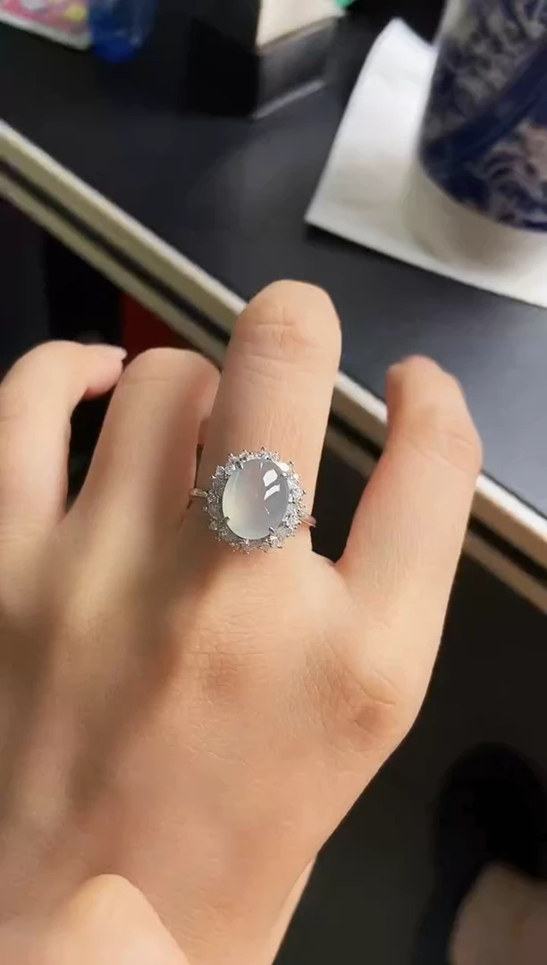 银S925镶嵌戒指翡翠12