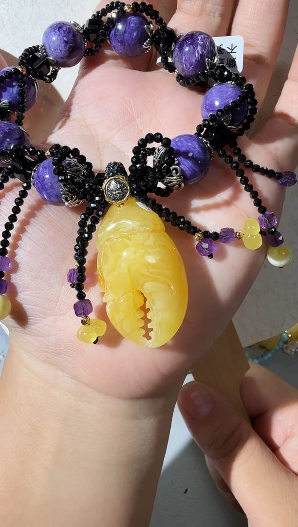 手链蜜蜡未镶嵌蜜蜡蟹钳手链