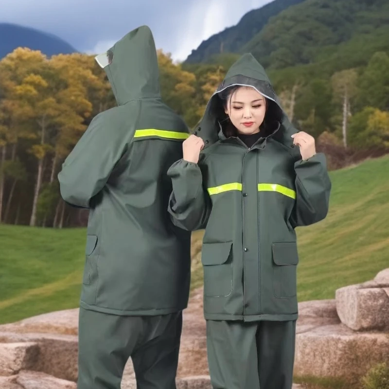 雨衣雨裤套装加厚全身防水男女成人分体电动车骑行反光防暴雨雨披