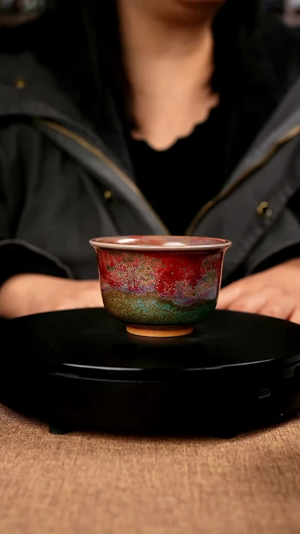 【闪购商品】681#一级品原矿钧瓷炉钧釉压手杯