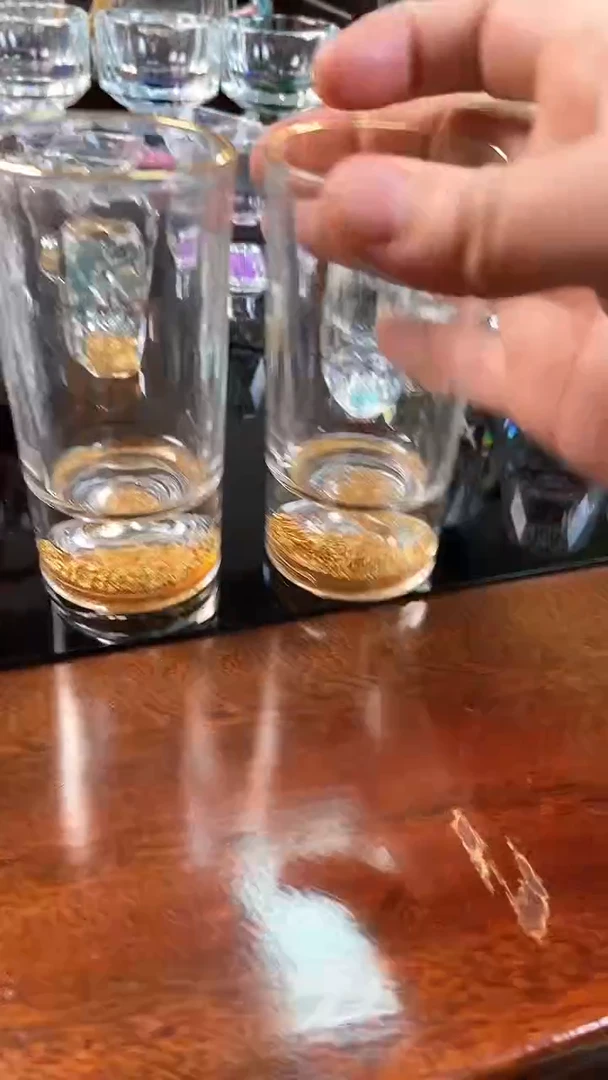 【闪购商品】玺宴新款水晶二两杯金箔