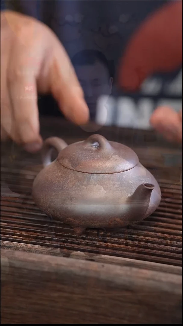 茶壶紫砂汉棠石瓢 还原烧 半手工 180cc 【宽口】