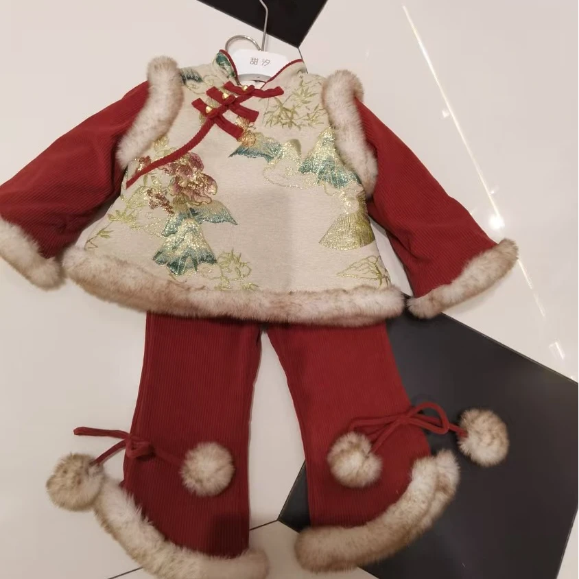 8529 甜汐 新中式两件套 LUOLA品牌童装