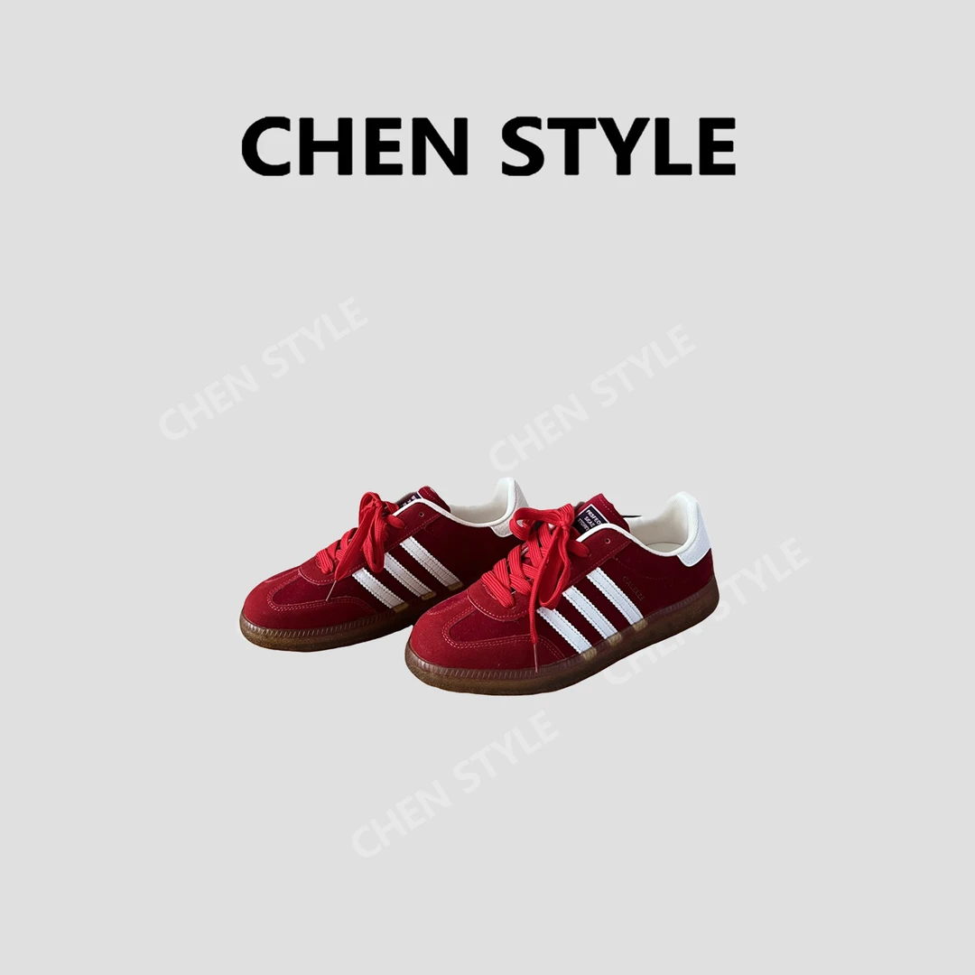 【楚楚君】爆款低帮德训2025春季新款时尚复古百搭平底休闲板鞋女