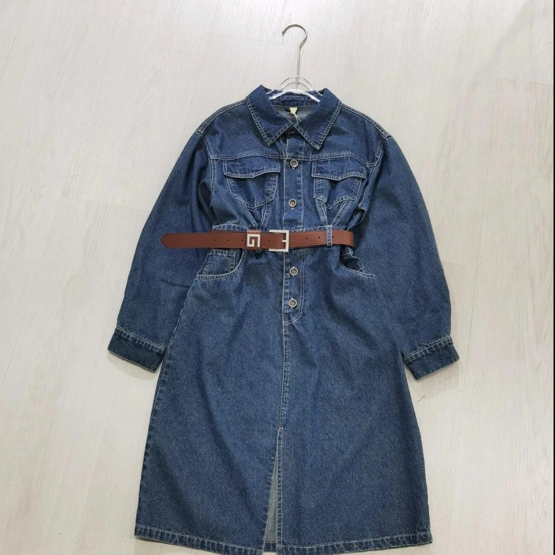 品 2025【Y】2月28日 儿童时尚蓝色牛仔连衣裙4013-