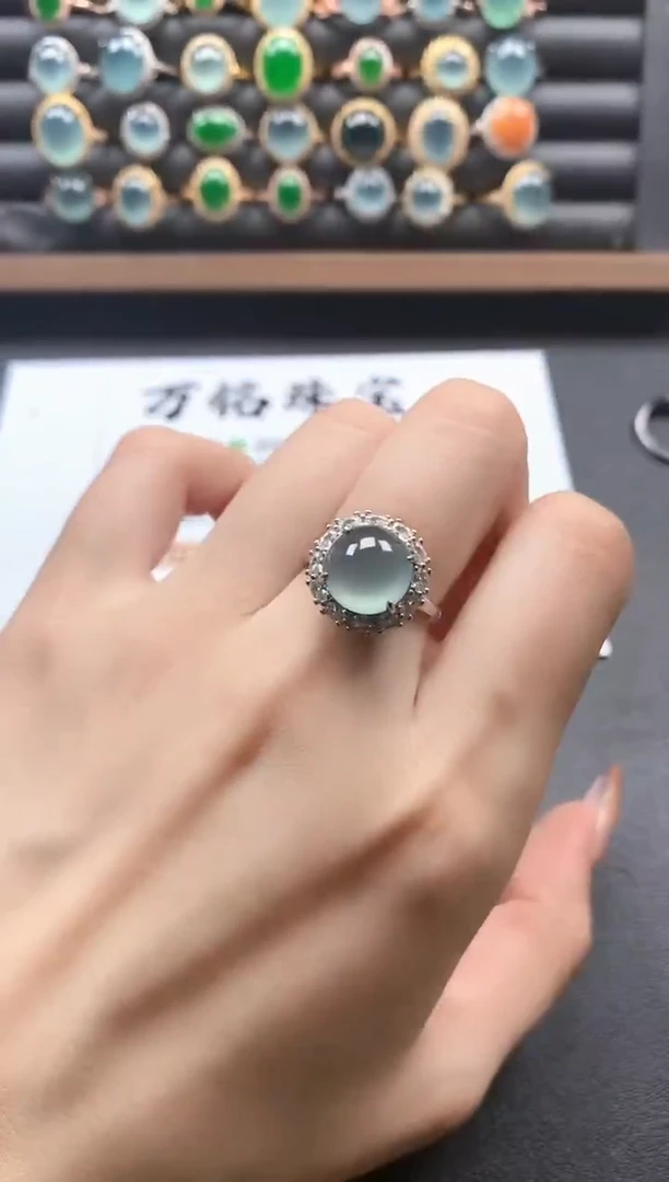 银S925镶嵌戒指翡翠511511