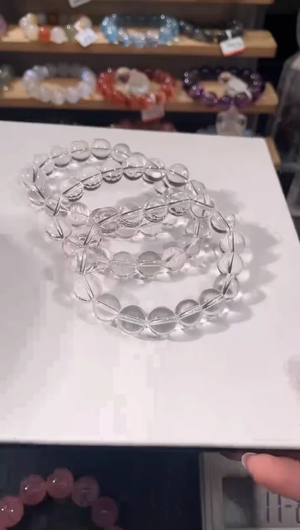水晶手链未镶嵌婴儿皮手链12mm多样性发一