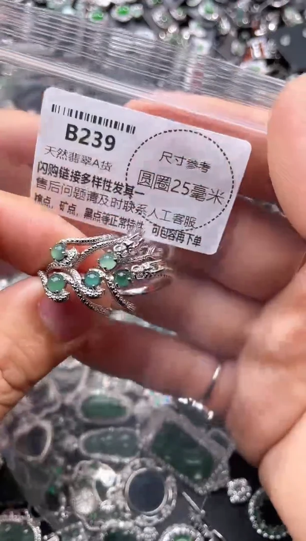 翡翠未镶嵌颈饰B239戒指 多样性发其二