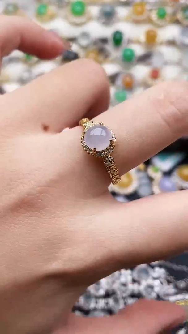 银S925镶嵌戒指翡翠18