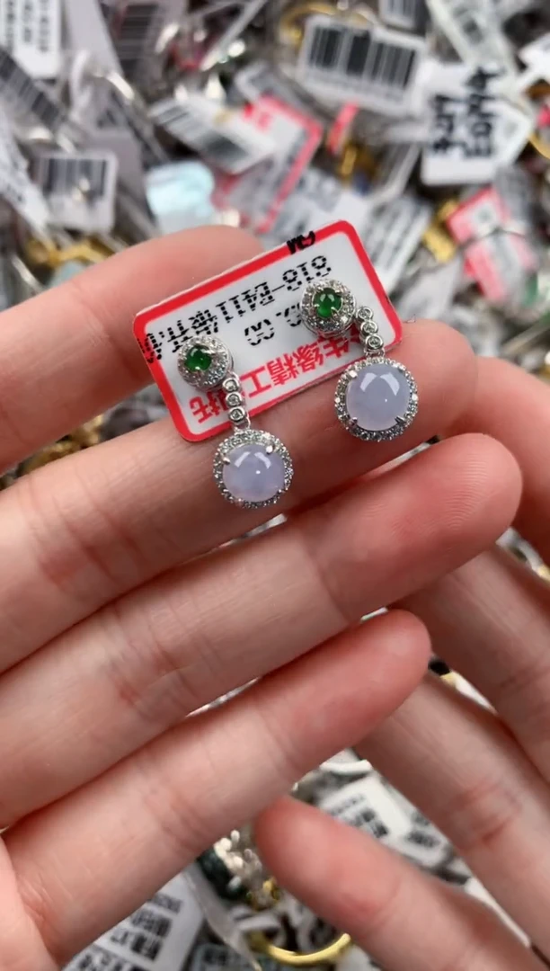 银S925镶嵌戒指翡翠222       1