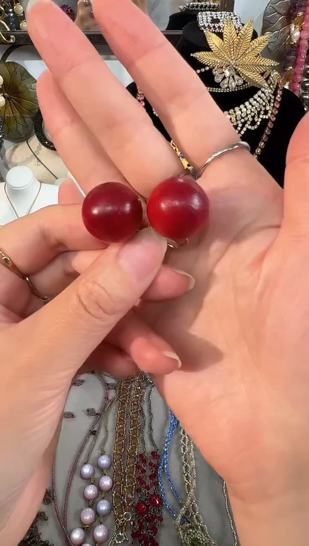 非金属合成碳硅石耳夹红色-69.9