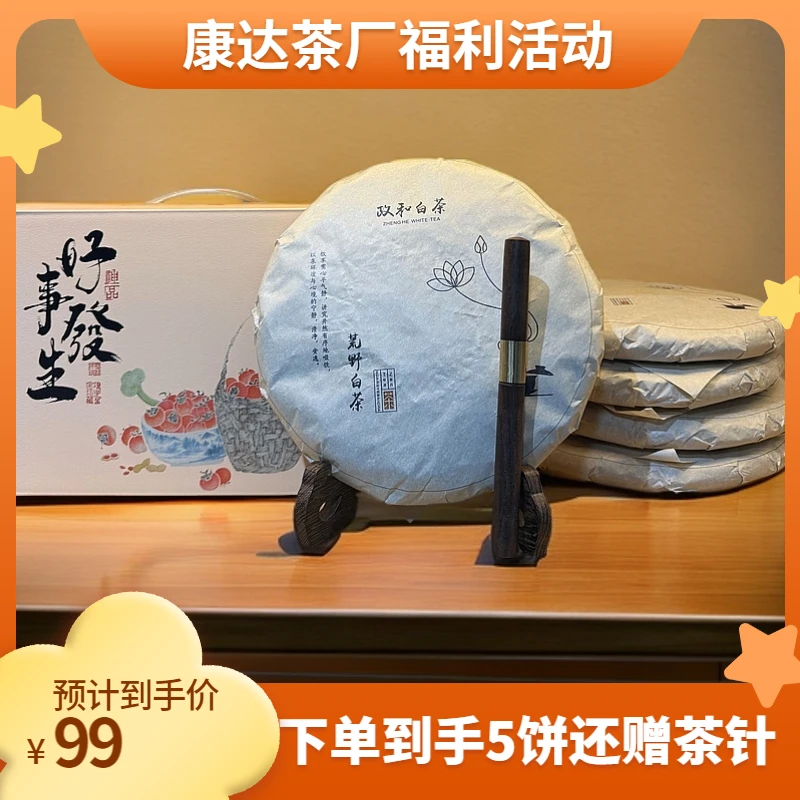政和白茶康达茶业荒野寿眉茶叶饼高山白茶性价比拍一发五送茶针！！