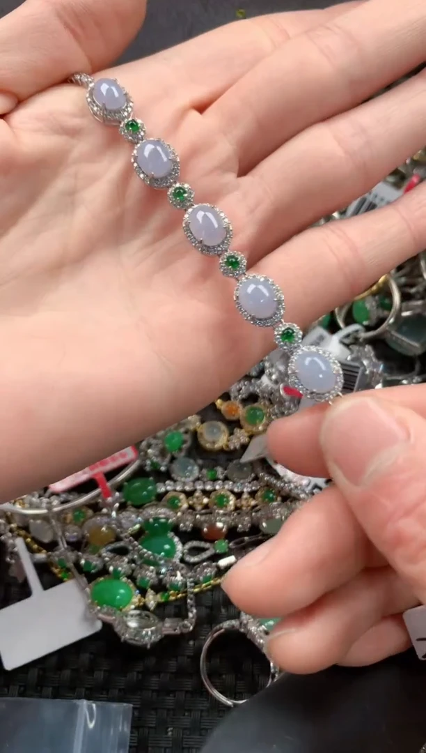 银S925镶嵌戒指翡翠777   10