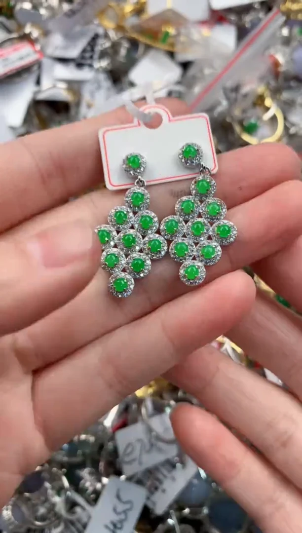 银S925镶嵌戒指翡翠888-----5