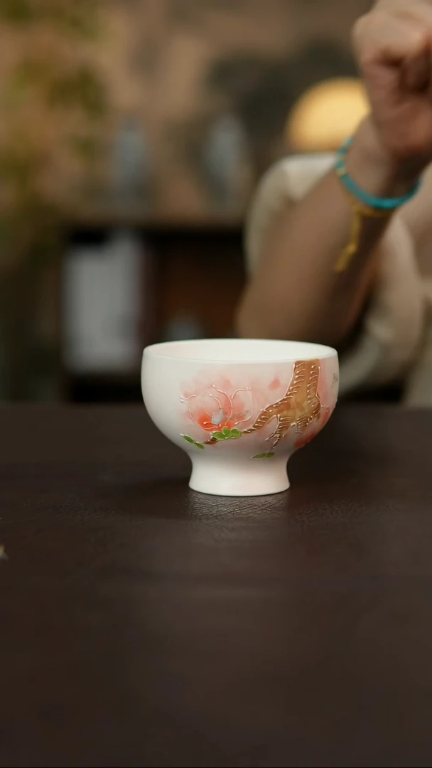 杯景德镇陶瓷杯碗柴烧多人