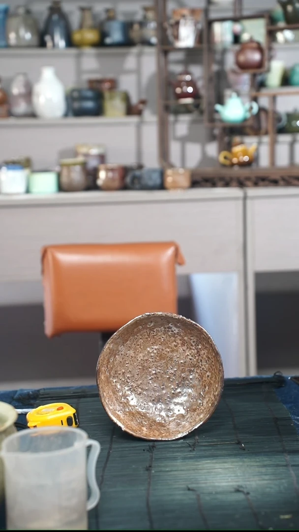 浪鬼家釉绘柴烧盘