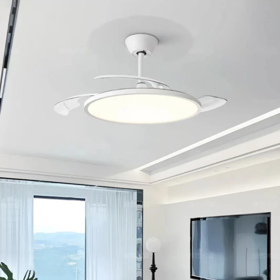 超薄隐形吊灯风扇灯全光谱护眼客厅灯卧室灯全铜电机吊灯风扇灯