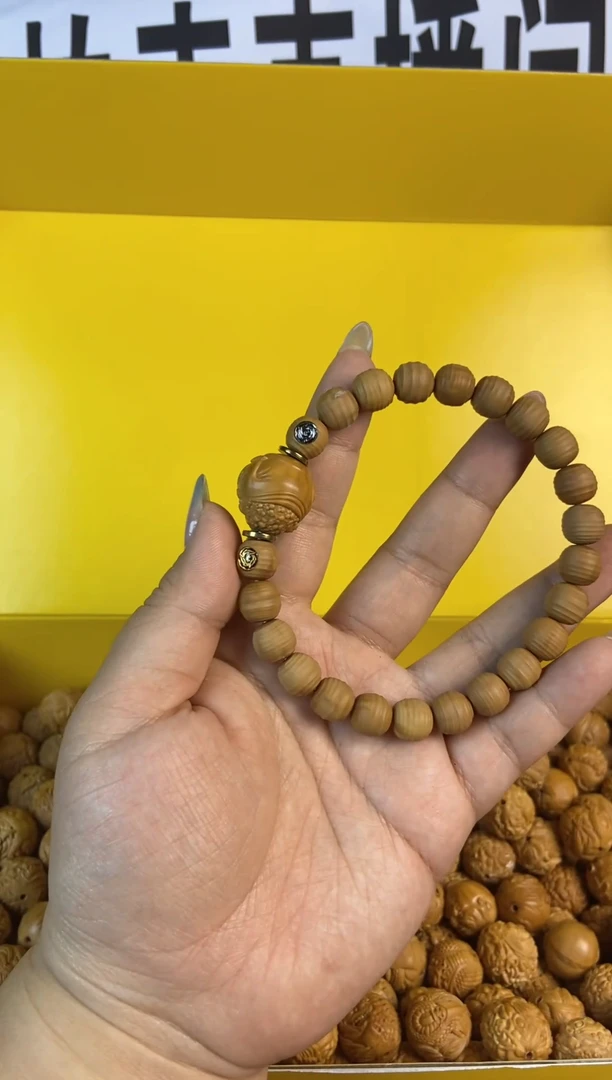 手串猴头核桃猴头单圈双标小蜜罐