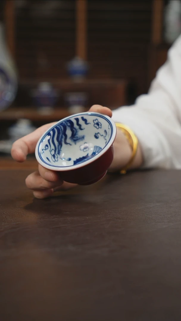 杯景德镇陶瓷杯碗柴烧多人