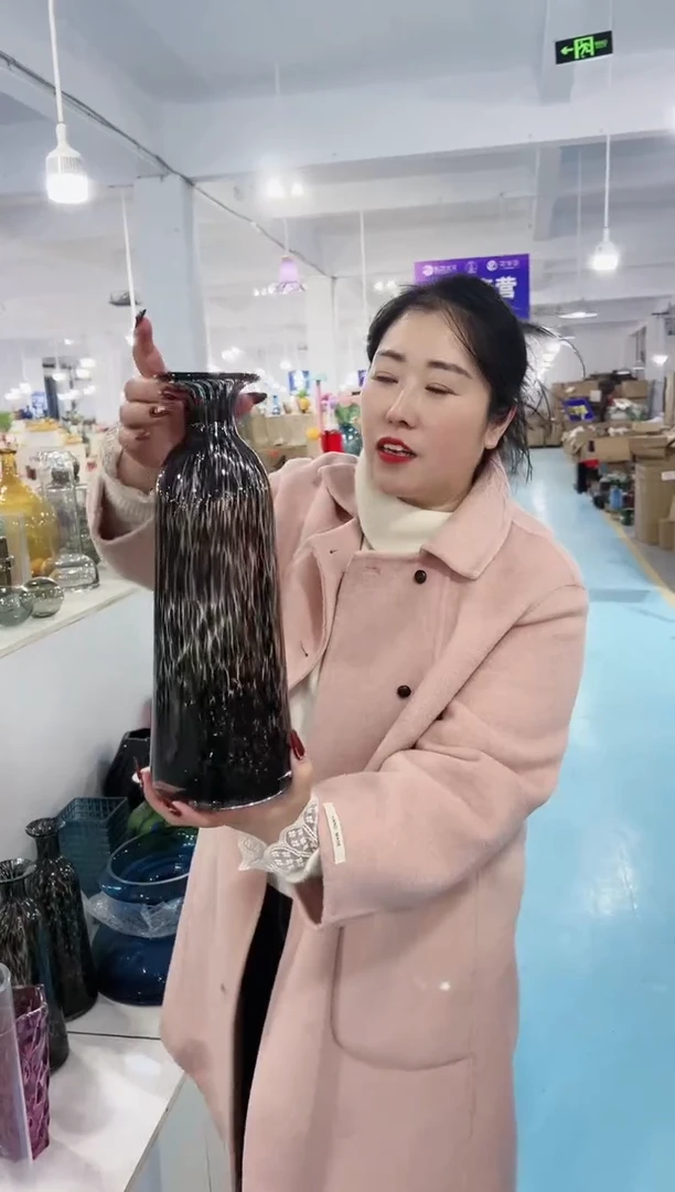 【闪购商品】玻璃花伴你花瓶-微瑕-M8NA