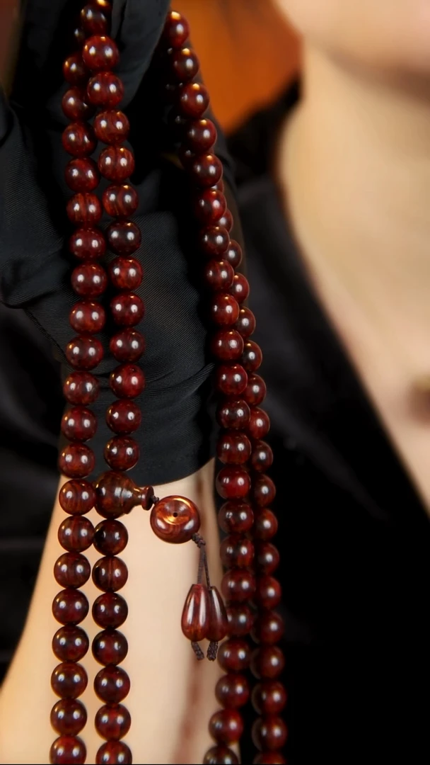 降真香手串/手链陈* 海南红降土埋玉化料1.0*108手串