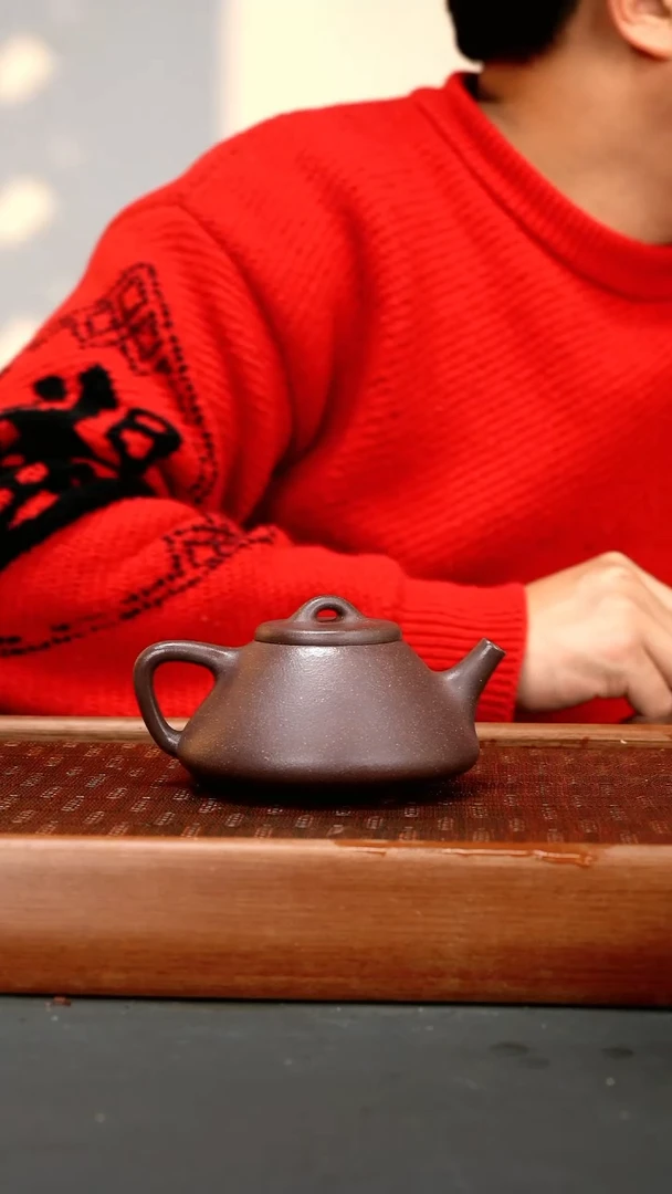 【闪购商品】紫砂茶壶lhb 满砂天青  子冶石瓢