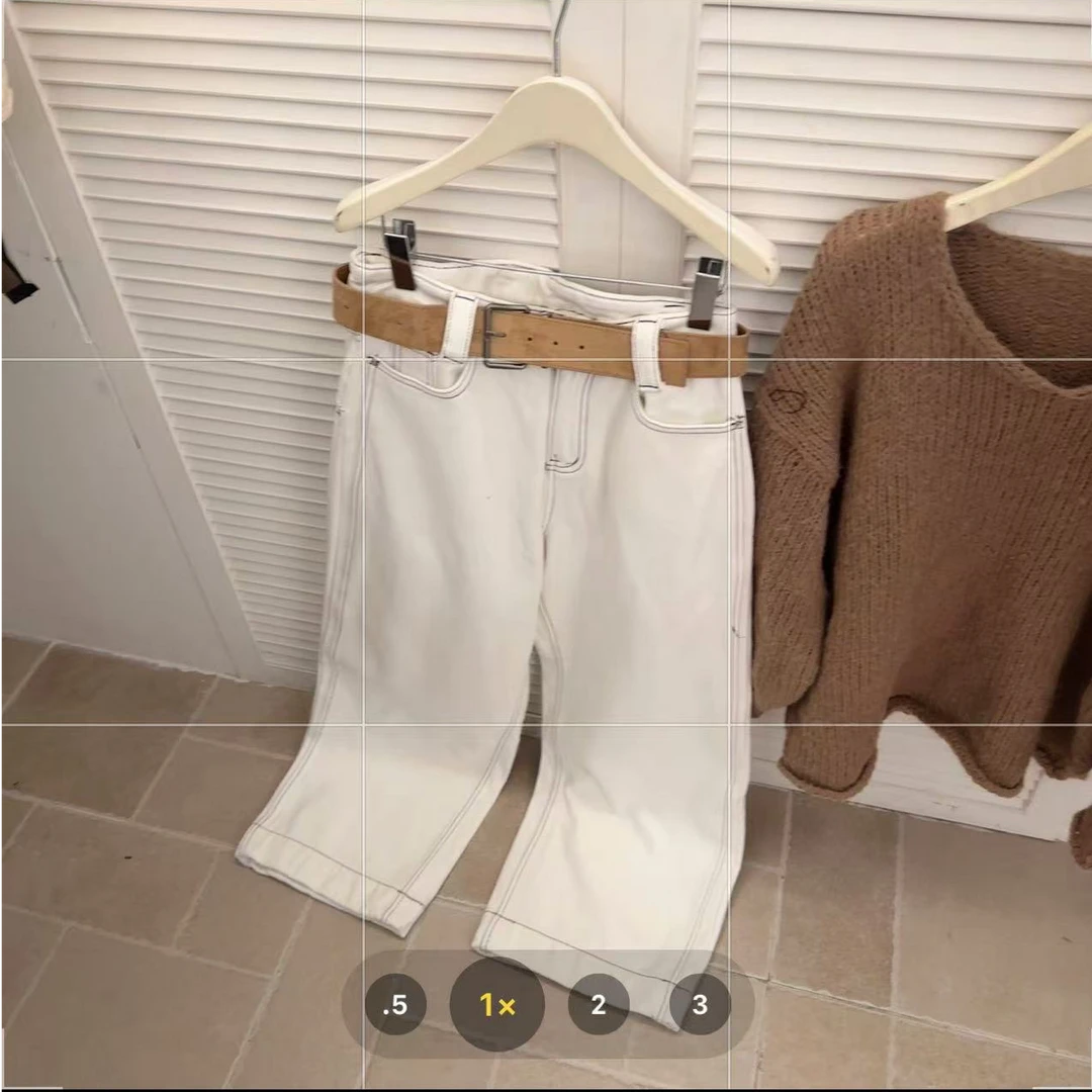 【ARONG阿荣家】牛仔裤00780-白色安可拉红-SML-XL（复合）