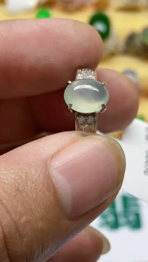 【闪购商品】翡翠戒指银S925镶嵌0000