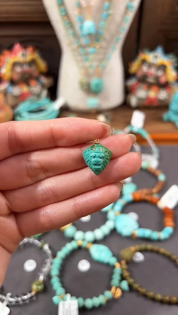 【闪购商品】绿松石提溜18K金镶嵌绿松石提溜