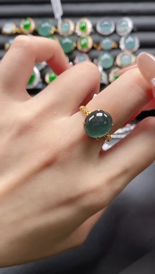 【闪购商品】翡翠戒指银S925镶嵌15151