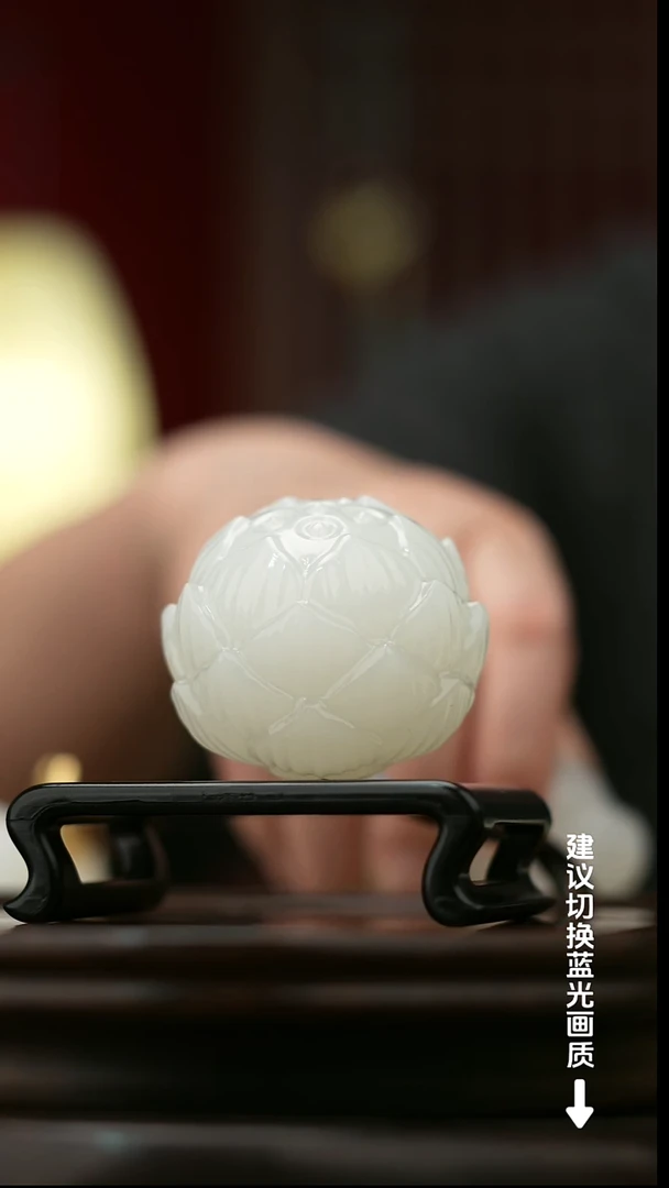 玉【好运莲莲】天然玉石手把件