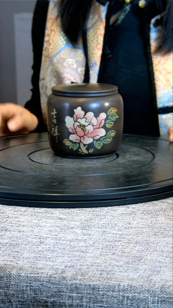 【闪购商品】建水全手工紫陶茶罐精磨微瑕疵061