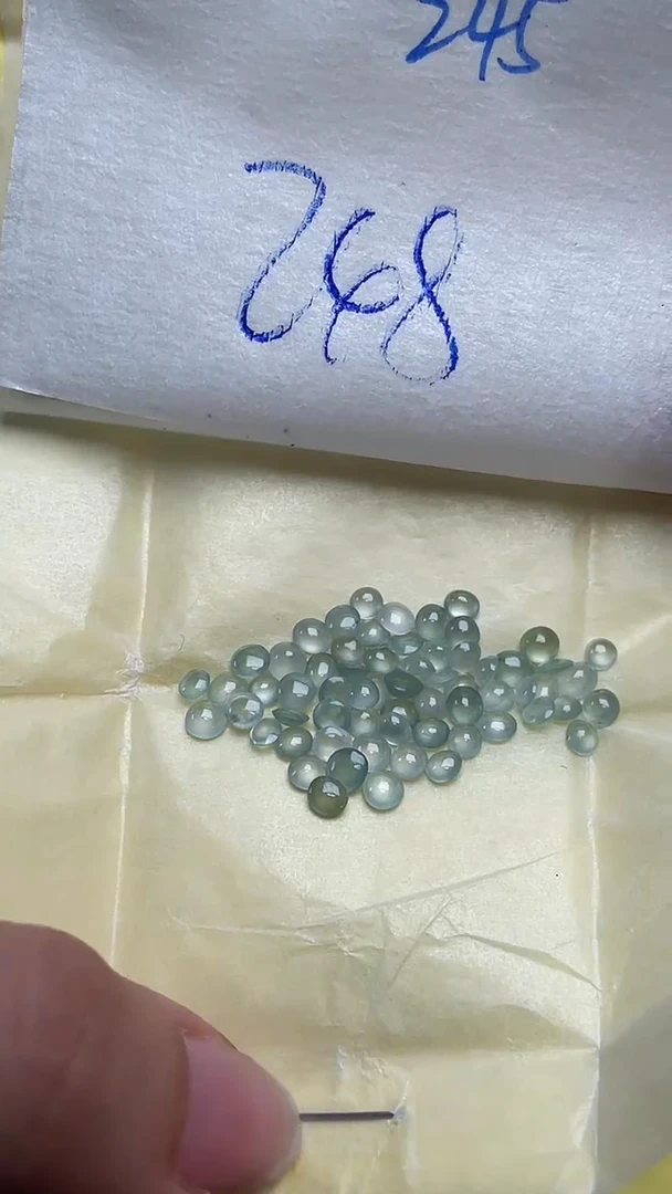 翡翠散珠未镶嵌天然缅甸翡翠A货245