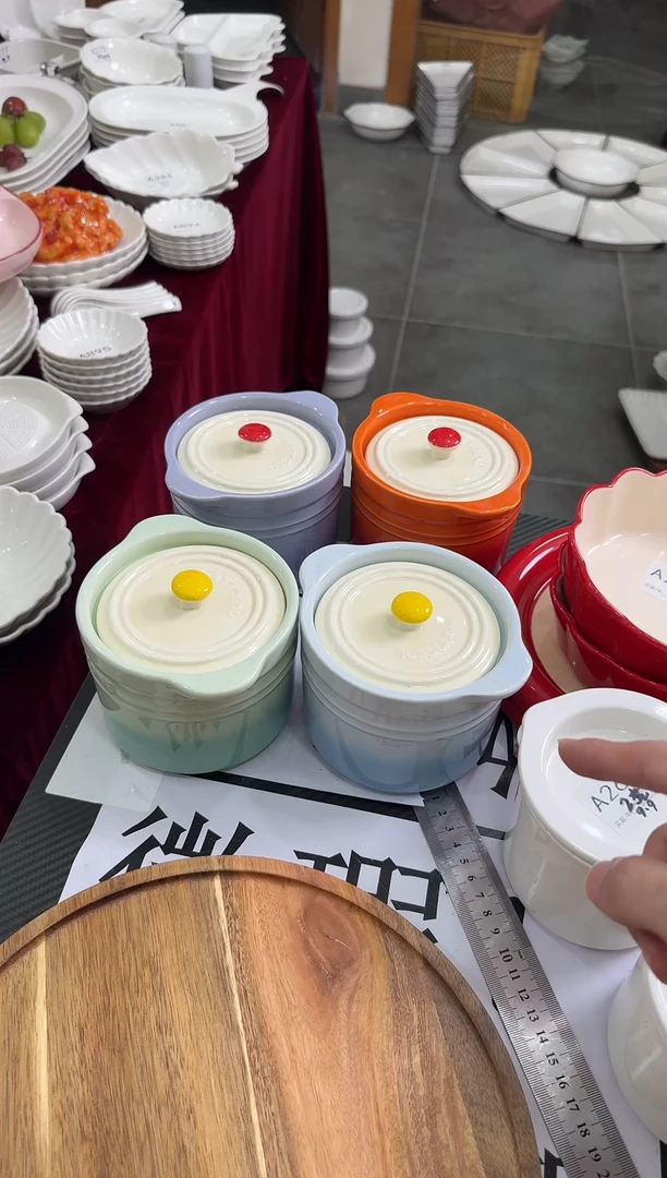 摆件陶微瑕 2个500ml隔水炖盅（颜色随机）