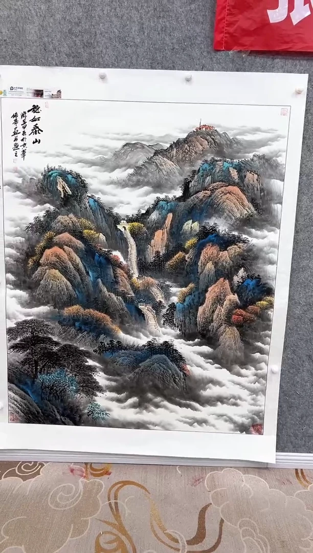 国画张传亭老师的红袍作品
